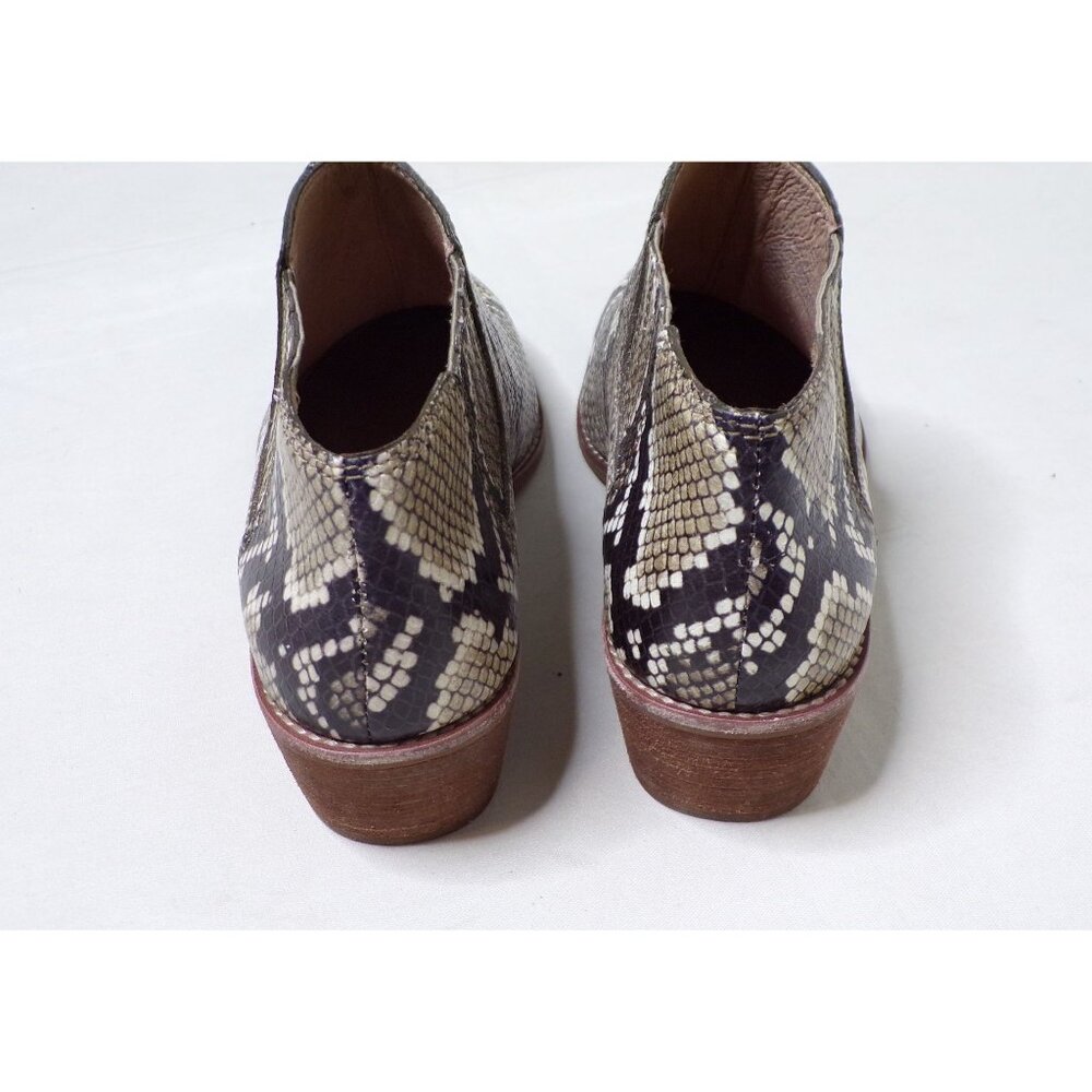 🆕 MADEWELL Sonia Chelsea Ankle Boot Bootie Brown Snakeskin Leather 6 - Picture 8 of 10